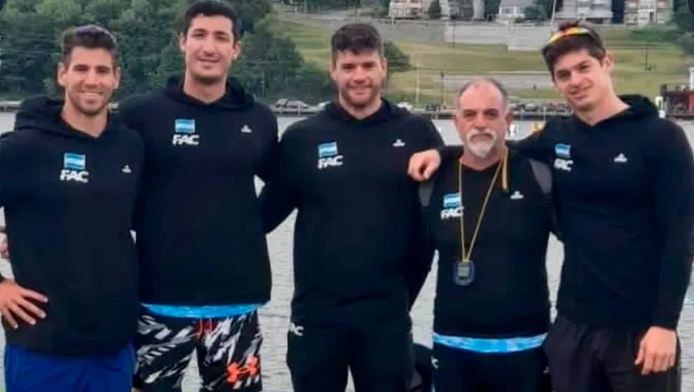 Panamericano de canotaje: con presencia viedmense, el equipo argentino obtuvo la medalla de plata K4 500