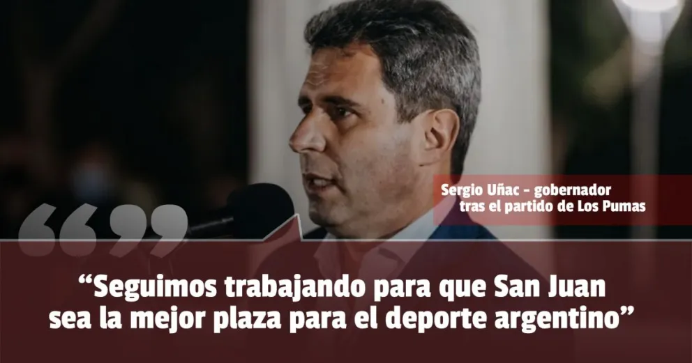 Uñac destacó a San Juan como una de las grandes sedes deportivas del país 