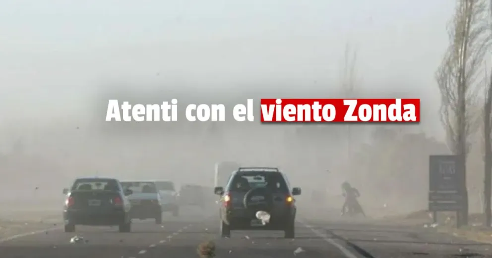 El Servicio Meteorológico Nacional emitió una alerta amarilla por viento Zonda