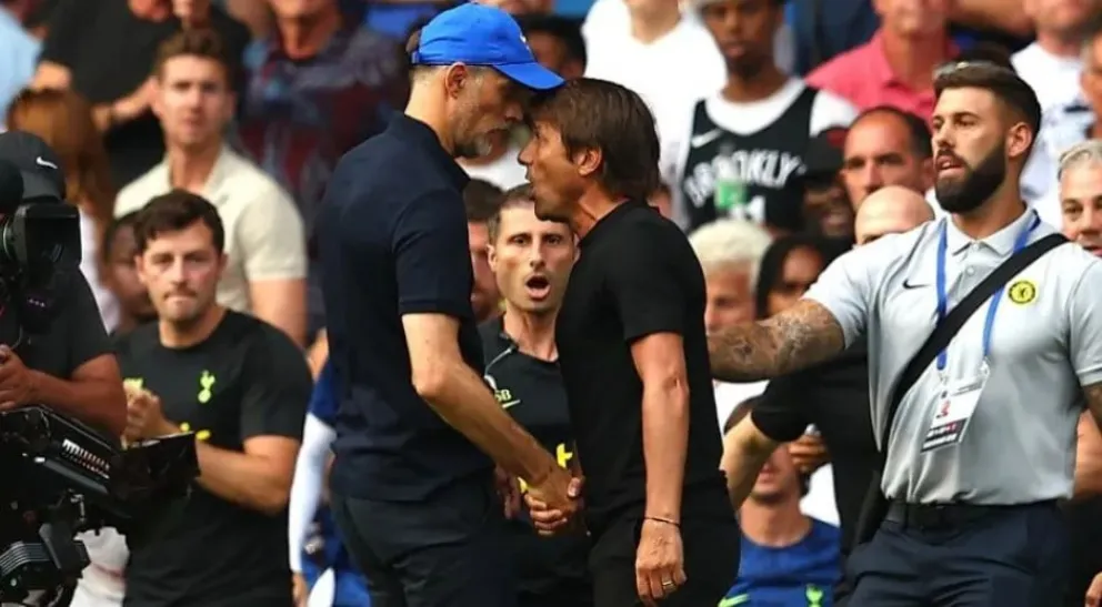 Video: el tremendo cruce entre Tuchel y Conte en Chelsea vs Tottenham 