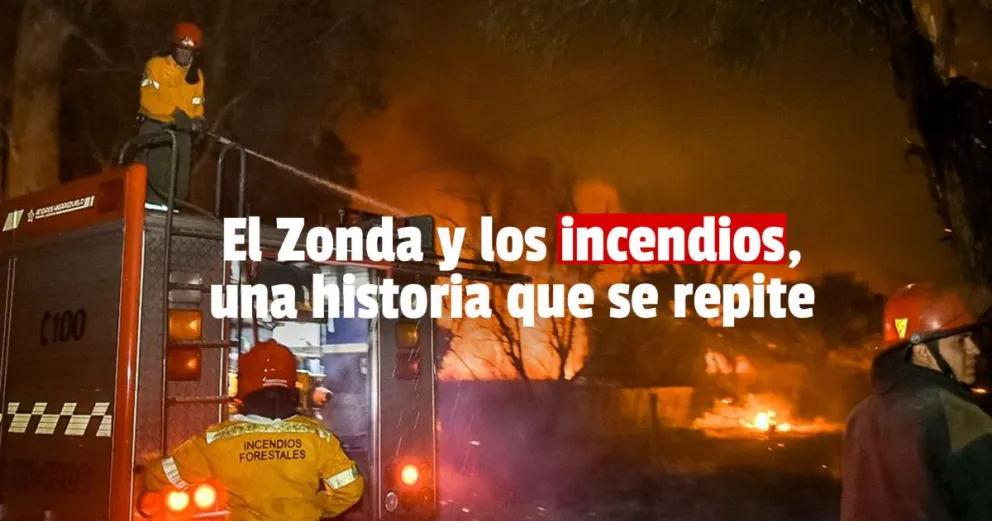 Viento Zonda: se registraron 16 focos de incendio 