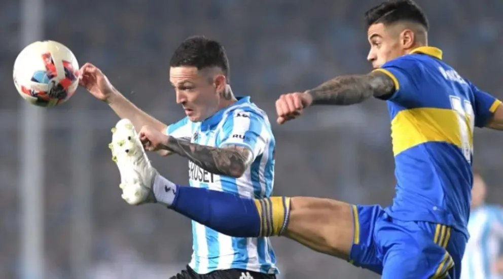 Racing y Boca empataron en Avellaneda en un choque vibrante y con final polémico