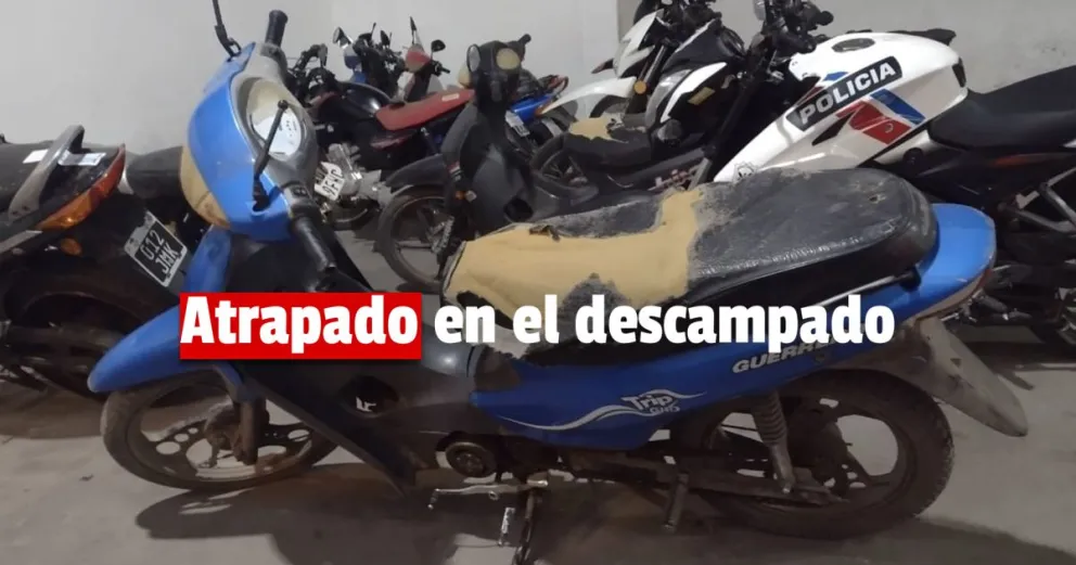 Un ladrón quiso escapar con una moto y lo atraparon