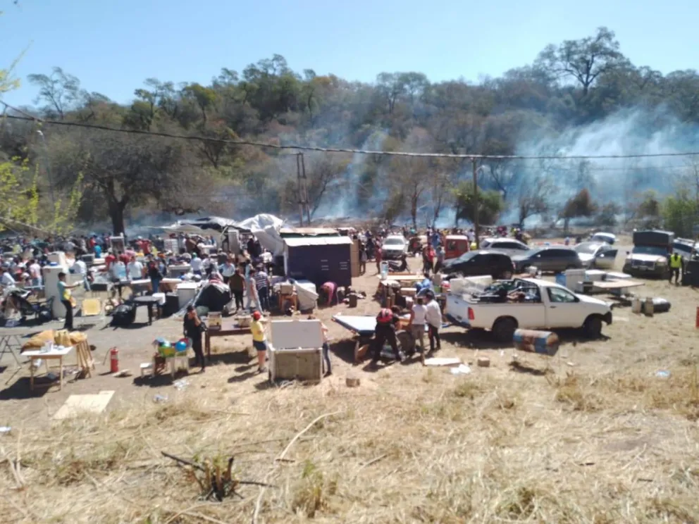 Se dieron detalles sobre el incendio durante el festejo de la Virgen de la Montaña