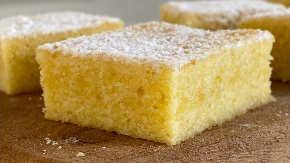 Cuadrados de naranja sin gluten.