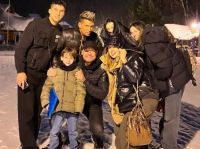 Marcelo Tinelli disfruta de la nieve en Bariloche junto a su familia