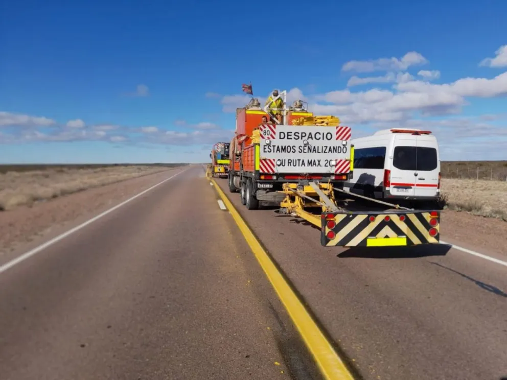 Vialidad Nacional trabaja en un tramo de la ruta N° 3: se recomienda precaución al circular 