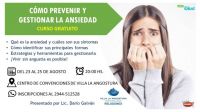Invitan a un curso gratuito sobre “Cómo prevenir y gestionar la ansiedad”