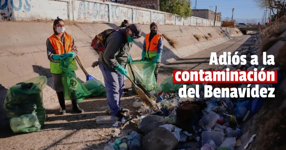 Tras un operativo de limpieza juntaron 120 mil kilos de basura del Canal Benavidez