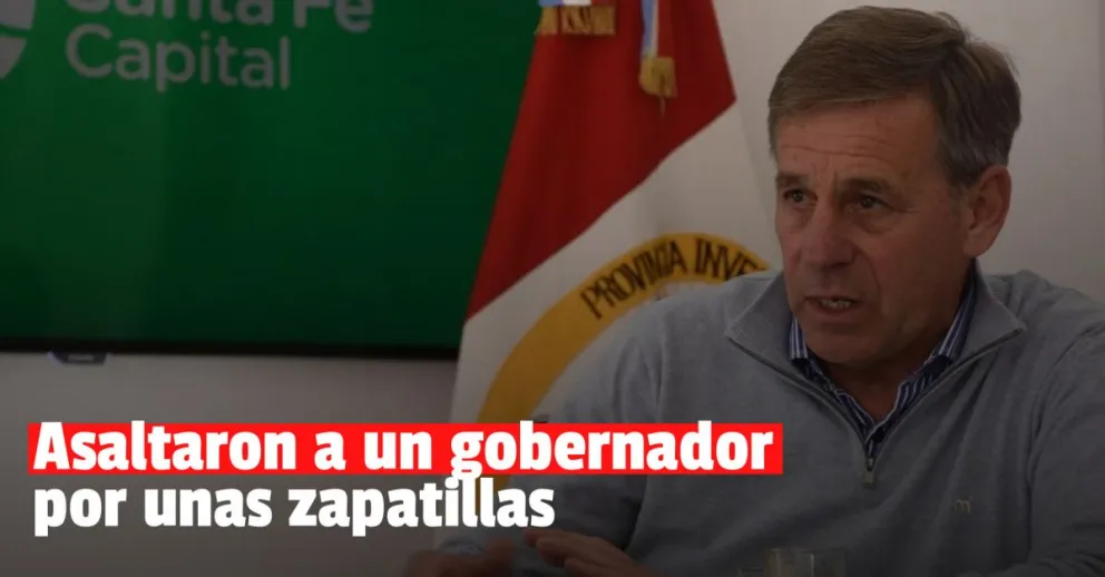 Asaltaron al gobernador de Santa Fé para robarle las zapatillas
