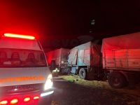 Así fue el choque de camiones entre Pinto y Malbrán [VIDEO Y FOTOS]