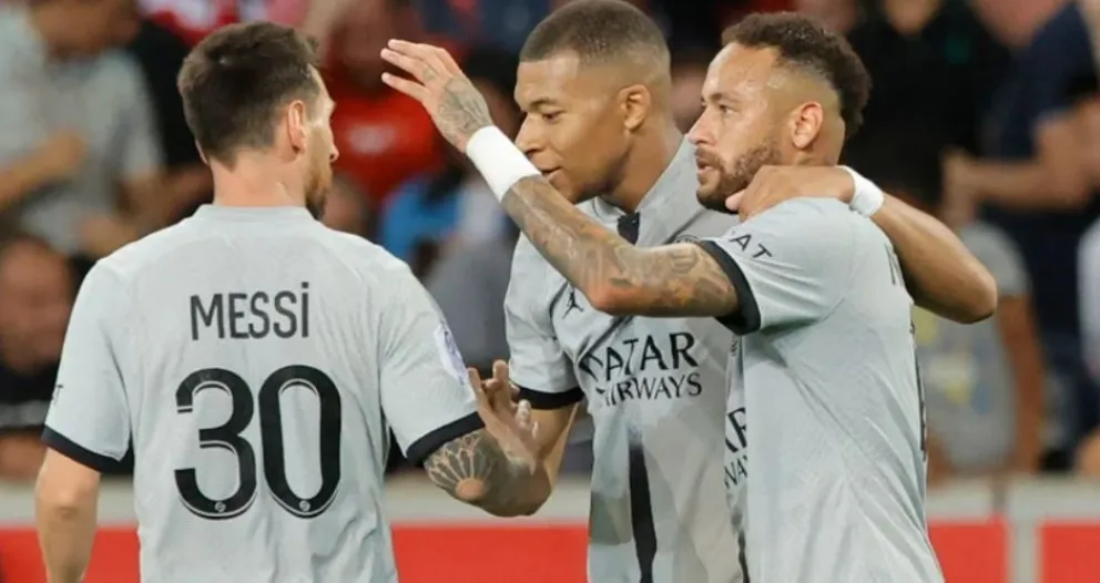 PGS aplastó al Lille con un show de Messi, Neymar y Mbappé