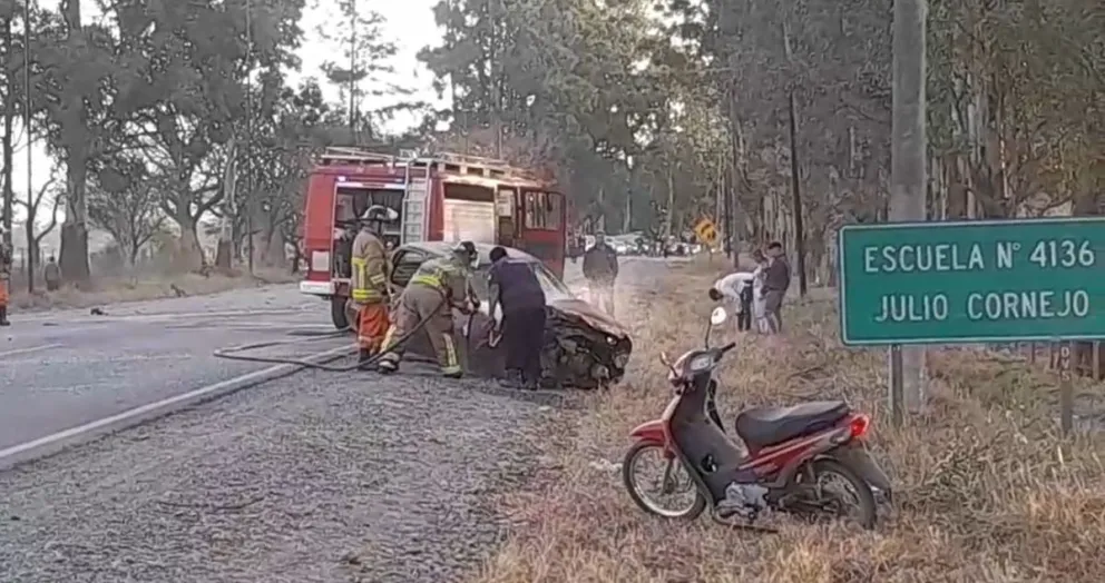 Brutal accidente sobre Ruta 11