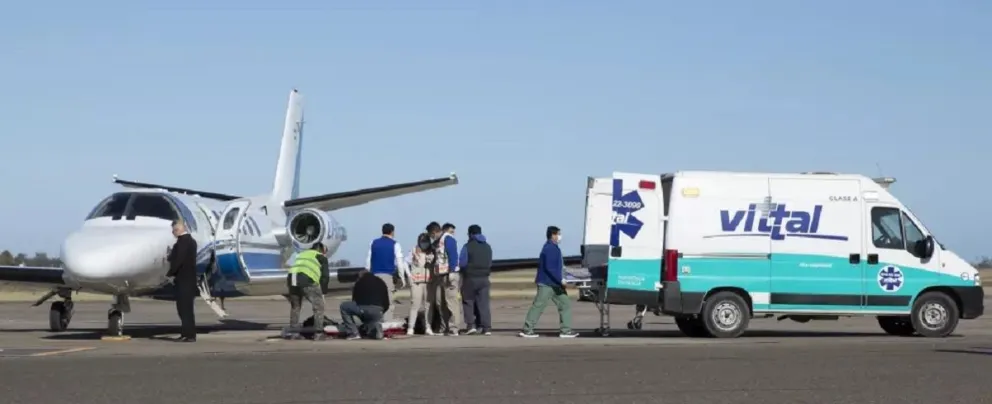 Desde IPROSS detallaron los grandes esfuerzos para el primer vuelo sanitario