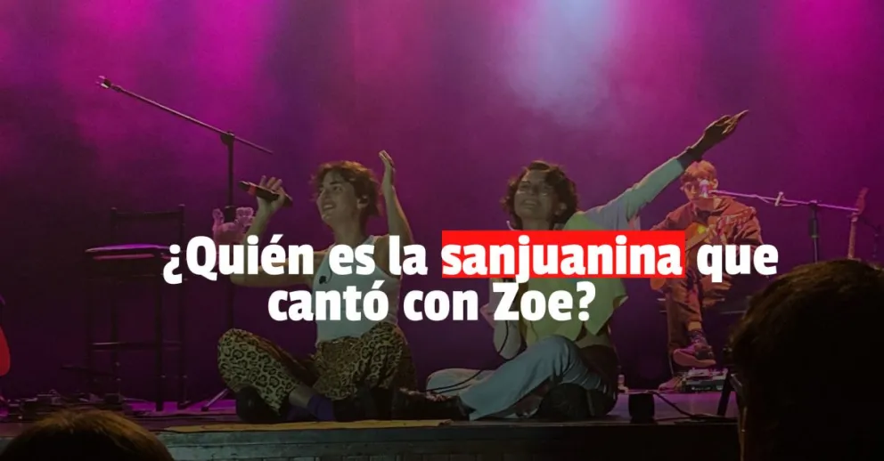 Una cantante sanjuanina subió al escenario para cantar con Zoe Gotusso