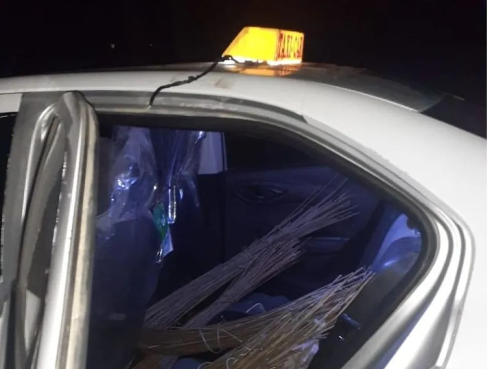 Dos personas quedaron detenidas por robar alambrados con un taxi en Patagones