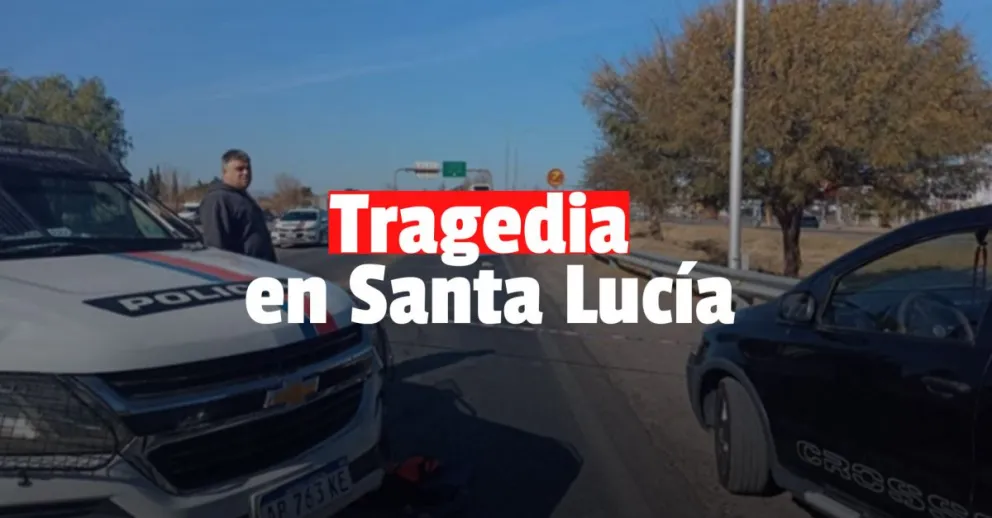 Santa Lucía: un colectivo atropelló a una persona que falleció al instante 