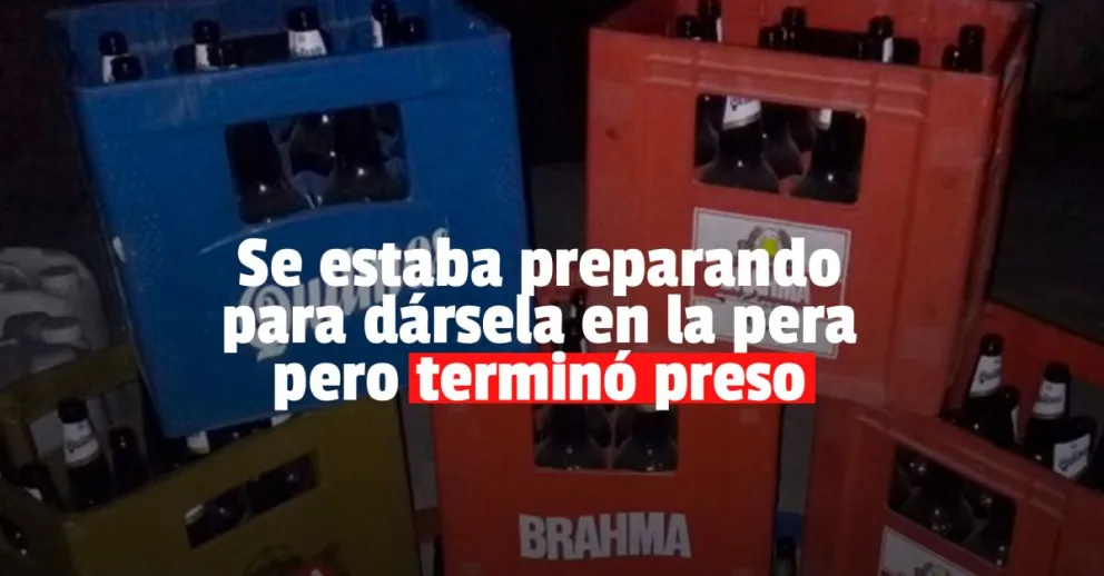 Lo sorprendieron robando bebidas en un kiosco 