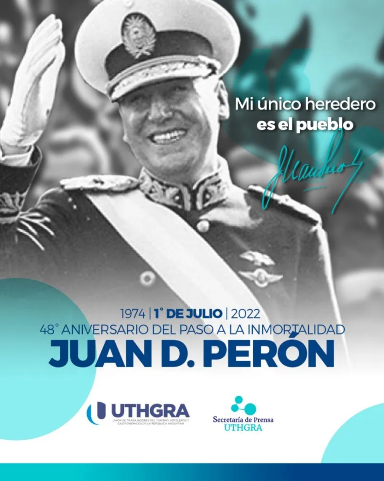 A 48 años del fallecimiento del General Juan Domingo Perón