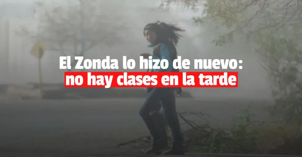 Se suspenden las clases del turno tarde por viento Zonda