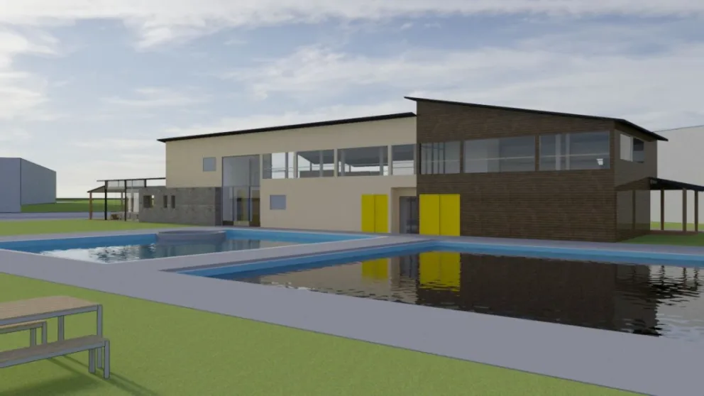 Dina Huapi proyecta un complejo deportivo con tres piletas