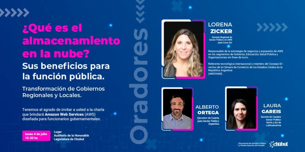 Dictarán charla para funcionarios gubernamentales dictada por Amazon Web Services