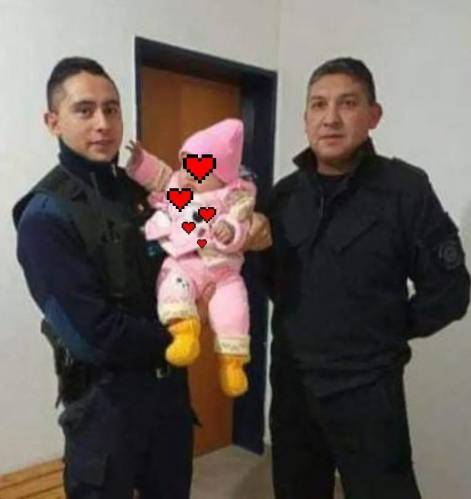 ¿Quienes son los policías que le salvaron la vida a la beba? 