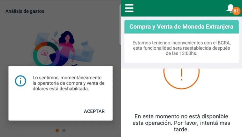 Usuarios reportan problemas para entrar a los homebanking