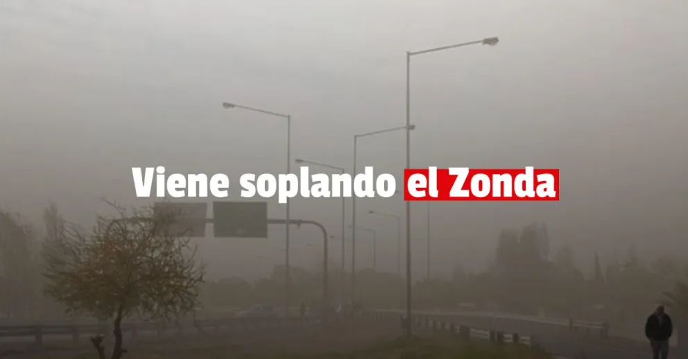 Viene soplando el zonda