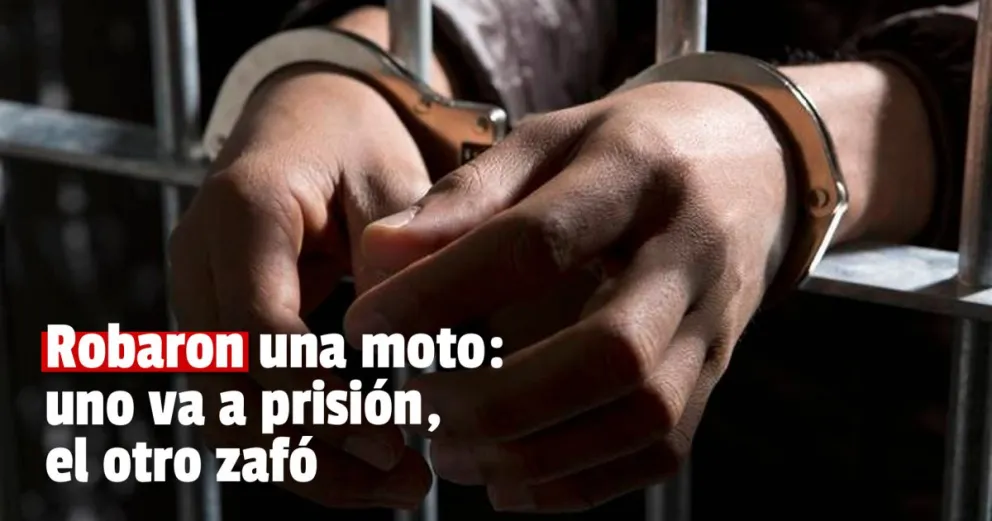 Condenaron a dos ladrones que robaron una moto: uno va a prisión, el otro quedó en libertad 