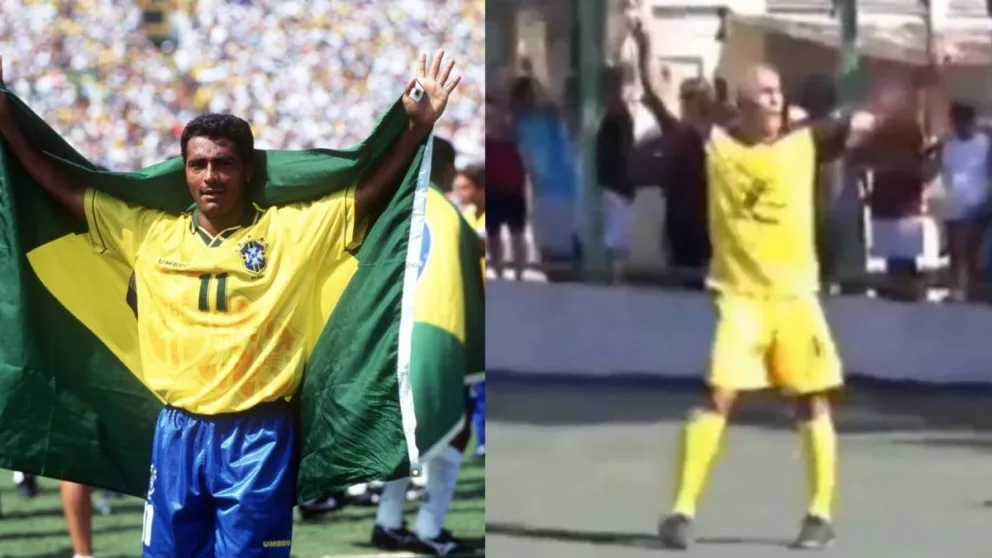 Video: el espectacular golazo que convirtió Romario a los 56 años 