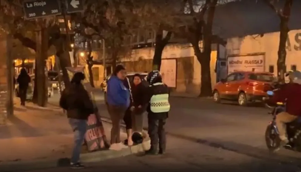 La noche comenzó accidentada: se produjo un choque en una esquina