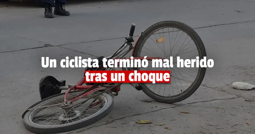 Un ciclista quedó en grave estado tras ser embestido por un auto