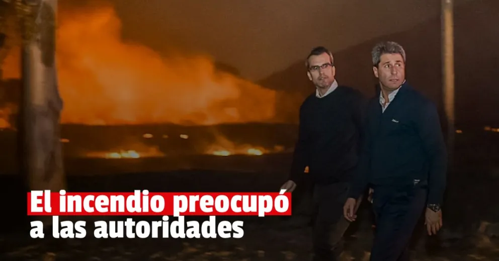 El Gobernador visitó la zona incendiada en Zonda