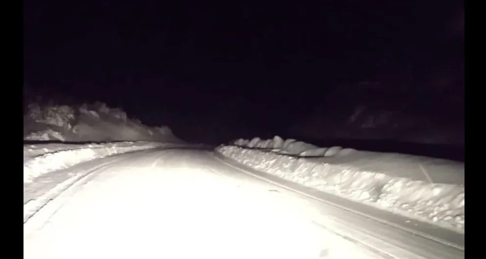 Ruta 40 sur: piden transitar con extrema precaución por presencia de hielo