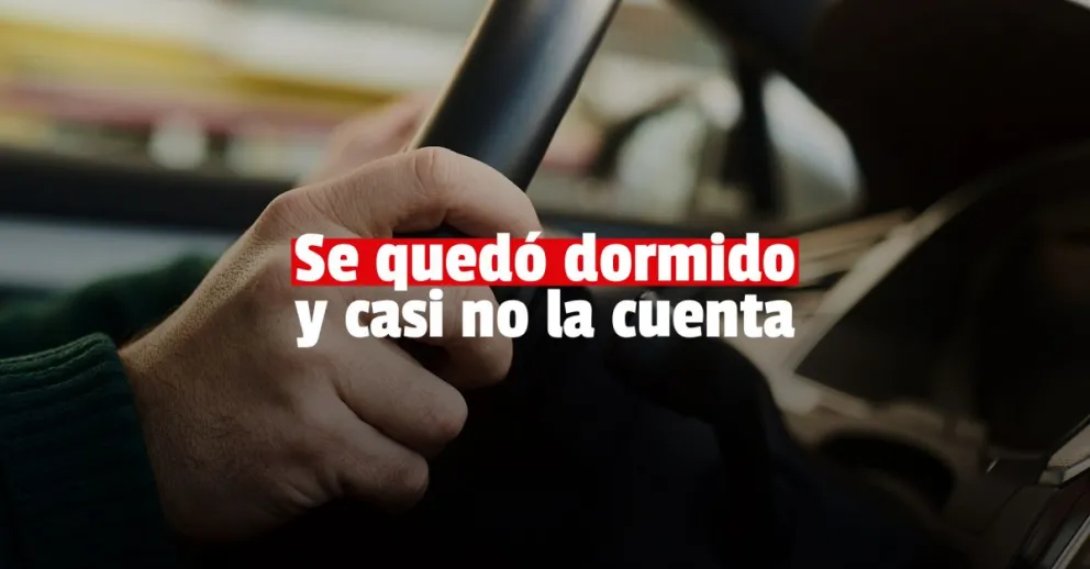 Un hombre se quedó dormido al volante y terminó volcando