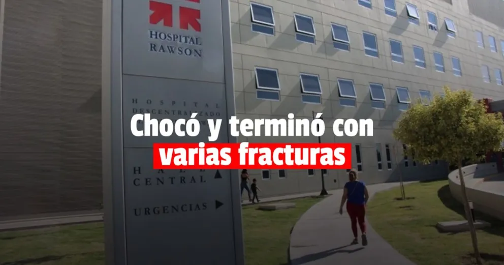 Un hombre chocó contra un camión y tuvo que ser asistido de urgencia