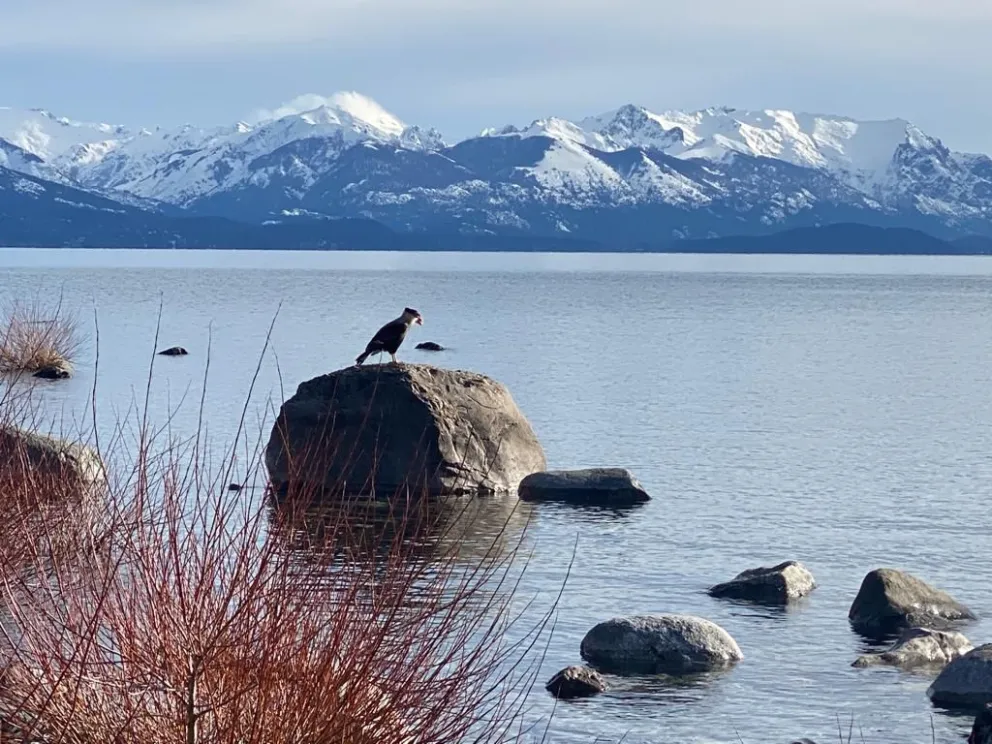 El lago y el sol, luego de la nevada